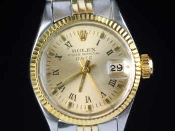 Vintage Rolex Ladies Date 26 mm Two Tone Jubilee Automatic Watch 6517 Circa 1970