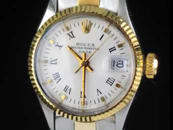 Rolex Oyster Perpetual Date Ref 6517 Steel & Solid Gold Aut. Ladies Watch Ca1967
